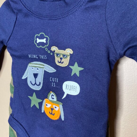 Adorable Baby Boys Newborn 100% Cotton Carter's 3 Outfits - Picture 7 of 16